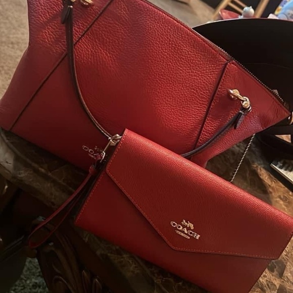 Coach Red Satchel - Picture 2 of 4